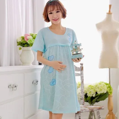 

Clothing Summer Nightgown Maternity Dress Month Pregnant Women Maternal Breastfeeding Clothing Home Furnishing Feeding Out