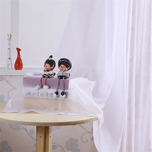 White Voile NORNE современные серые затемненные шторы для обработки окон жалюзи на заказ-затененные плотные шторы для гостиной спальни - Цвет: White Voile
