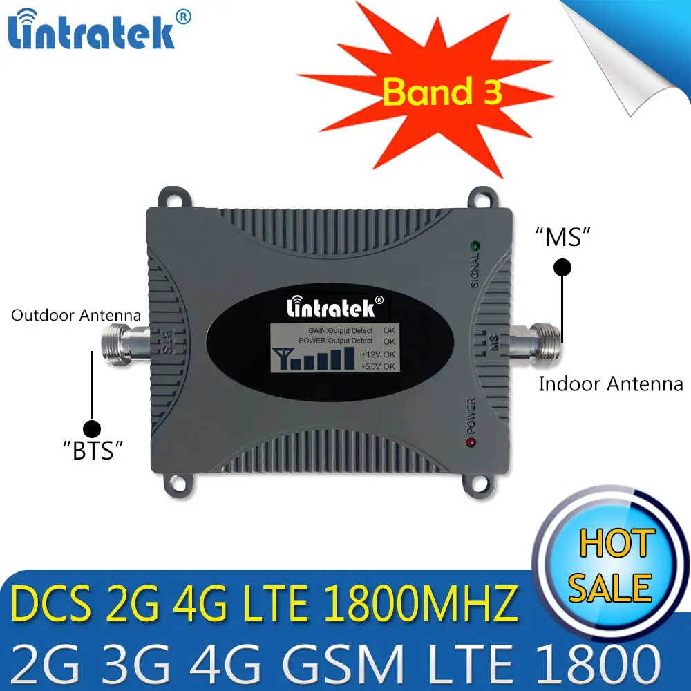 Lintratek Россия LTE 1800 МГц 2G 4G Усилитель сотового сигнала GSM повторитель DCS усилитель