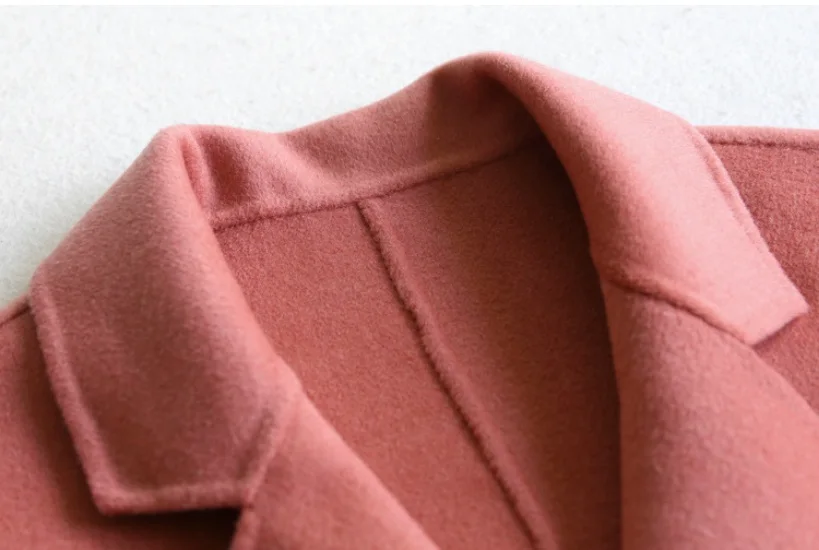 Women Woolen Jacket Short Coat Autumn Winter Turn-down Collar Loose Solid Woolen Blends Coat S-XL