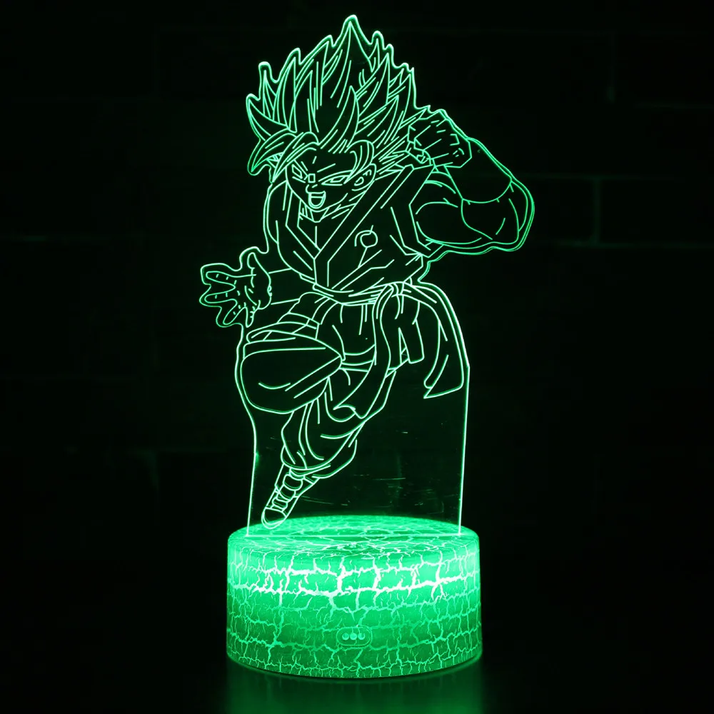 3D лампа Dragon Ball Kakarot Vegeta Son Gohan стволы для клеток Cyborg Freeza 7 цветов светодиодный