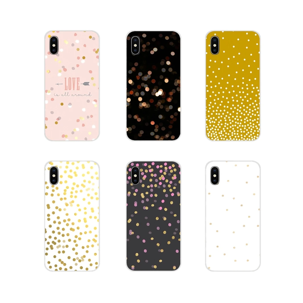 Pro Kawaii золотые конфетти точки обои для сотового телефона Чехлы Motorola Moto X4 E4 E5 G5 G5S G6 Z