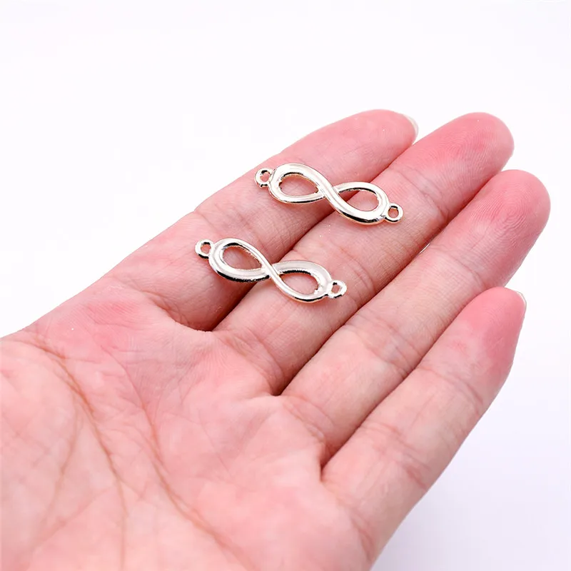 13 10pcs Infinite Все оптовые DIY золотые шармы-соединители для браслетов аксессуары несколько серебряных Подвески-соединители для изготовления ювелирных изделий на продажу - Цвет: 13 10pcs Infinite
