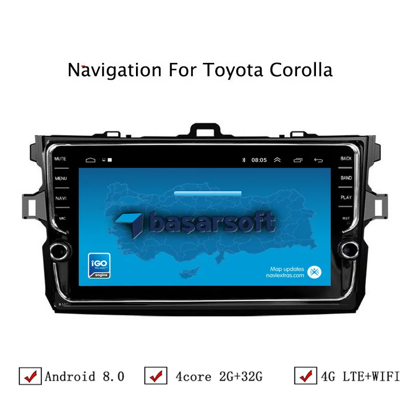 9 &quotAndroid 6 0/8 1 Автомобильная dvd навигационная система для Toyota Corolla 2007 2008 2009 2010 2013