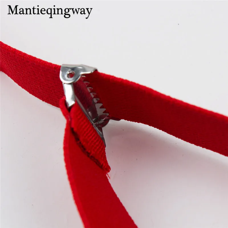 Женские и мужские Эластичные подтяжки Mantieqingway сплошной цвет набор бантов для