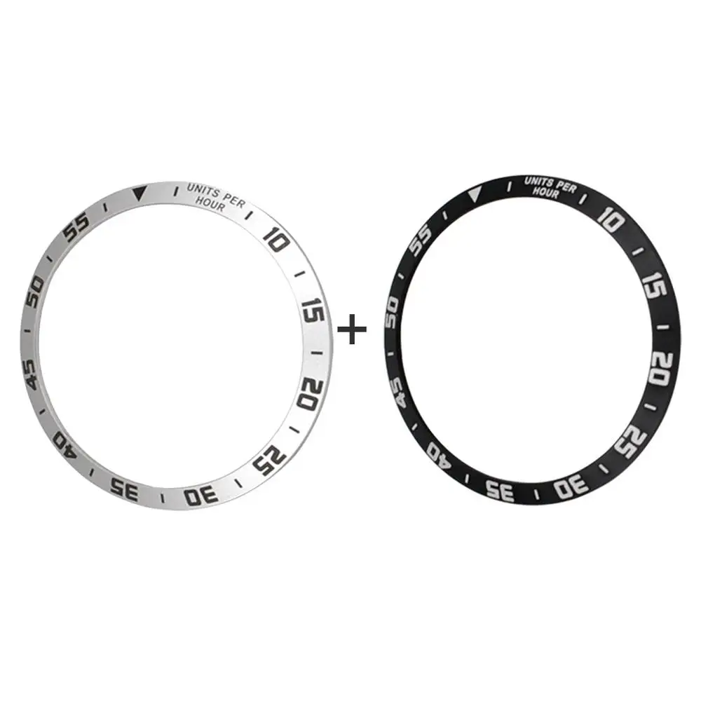2 предмета в комплекте, для samsung Galaxy Watch 42/46 мм ободок кольцо Клей полное покрытие против царапин Нержавеющая сталь Смарт-часы носимые аксессуары