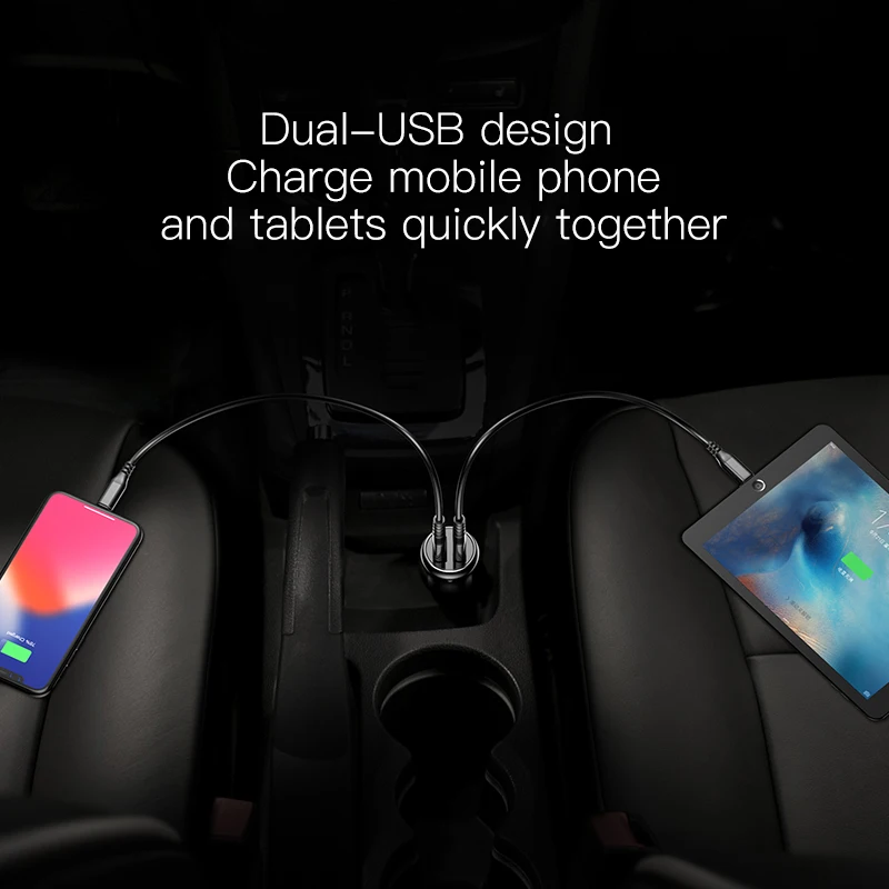 Быстрое зарядное устройство Baseus QC 3 0 автомобильное Turbo USB металлический мобильный