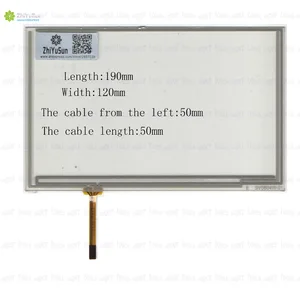 ZhiYuSun KDT-5782 8Inch 190*120 4Wire Resistive TouchScreen Panel Digitizer this is compatible length190mm width120mm