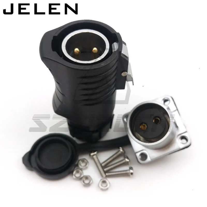 XHE20 IP67 2-контактные водонепроницаемые разъемы светодиодный разъем кабеля питания