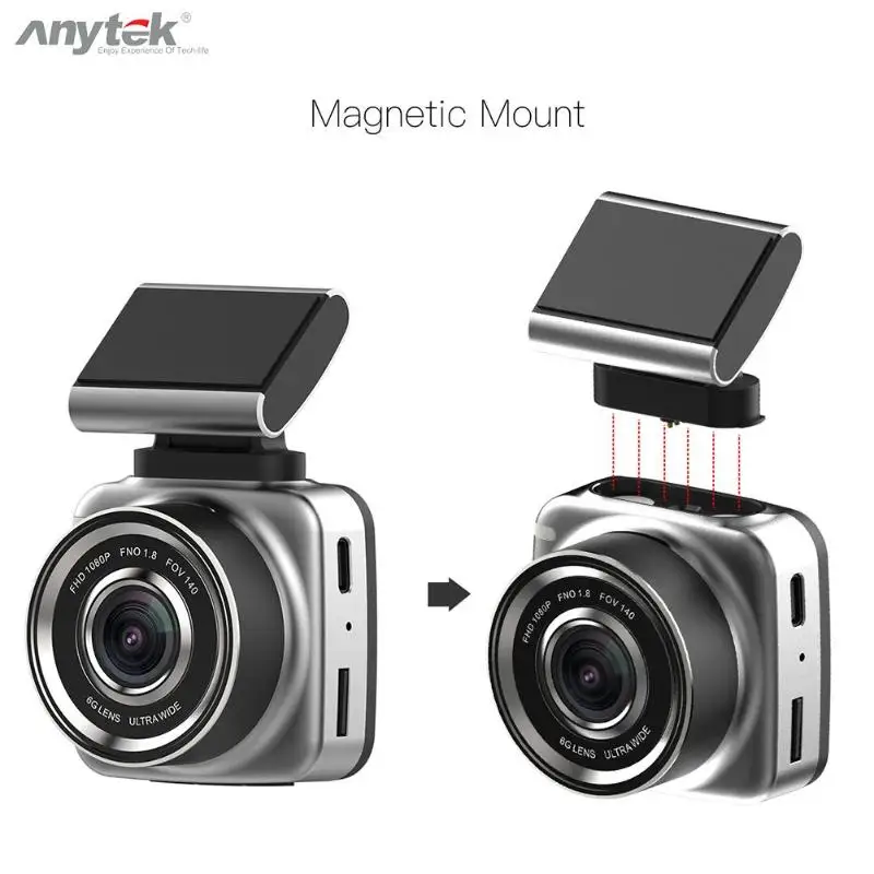 Автомобильный мини видеорегистратор Anytek Q2N 2 0 дюймовый экран Full Hd 1080P объектив 135