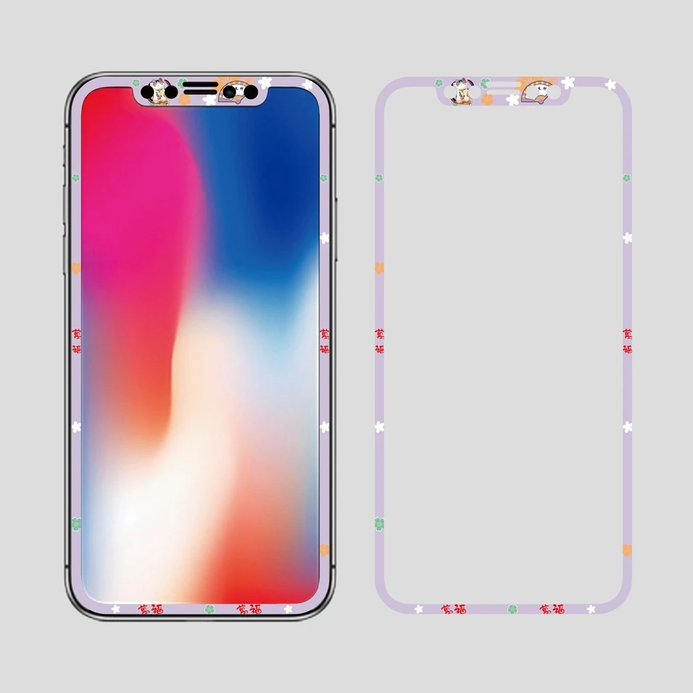 Япония Maneki Neko Lucky Cat Full Screen Cover защиты пленка для телефона X. нано покрытием