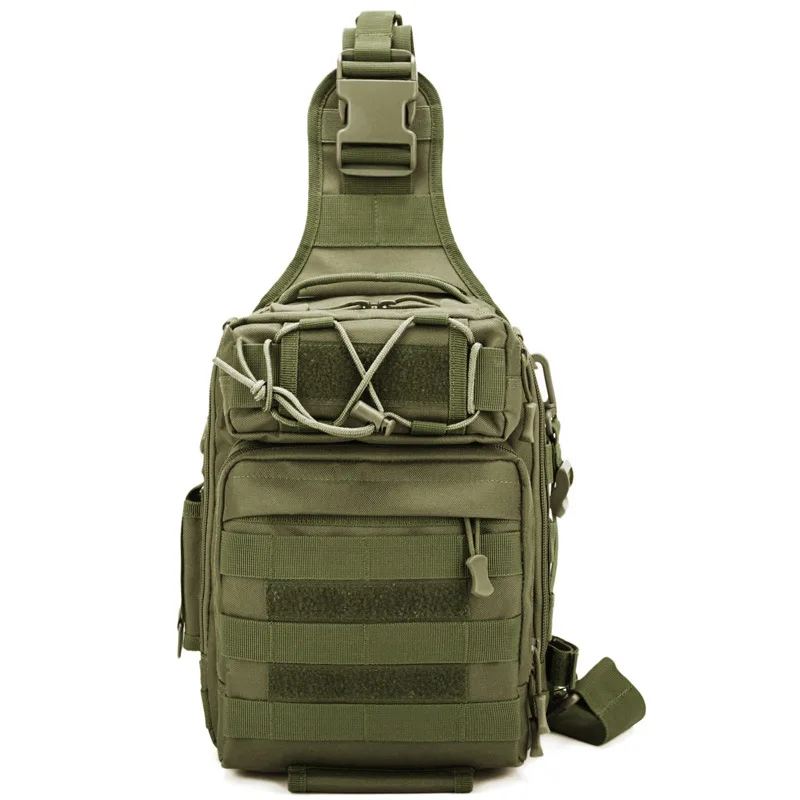 armygreen Тактическая Сумка Molle, сумки через плечо, нагрудный слинг на одно плечо, Мужская военная сумка - Цвет: armygreen