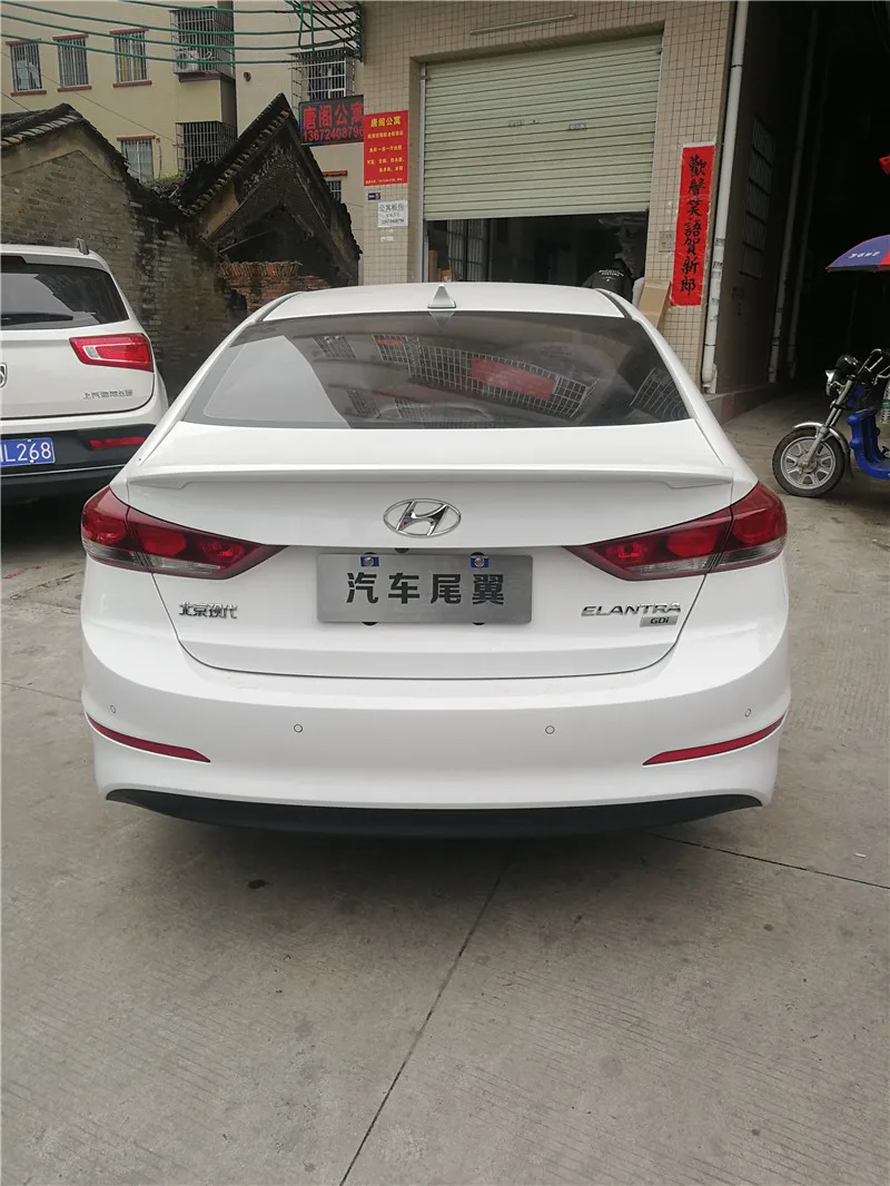 Высококачественный ABS материал для HYUNDAI ELANTRA спойлер заднего крыла автомобиля праймер цвет задний спойлер ELANTRA