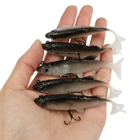 5pcsset soft fishing lure 8cm 14g 3d eyes wobblers artificial bait sea bass carp fishing accessories lead jigs t tail bait