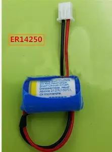 HOT NEW ER14250 lithium battery 14250 1/2AA 3.6V PLC Li-ion battery batterise with plug