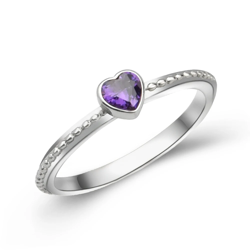 

Purple Color Heart Fashion Bijour Men Ring Design For Girl As Best Gift