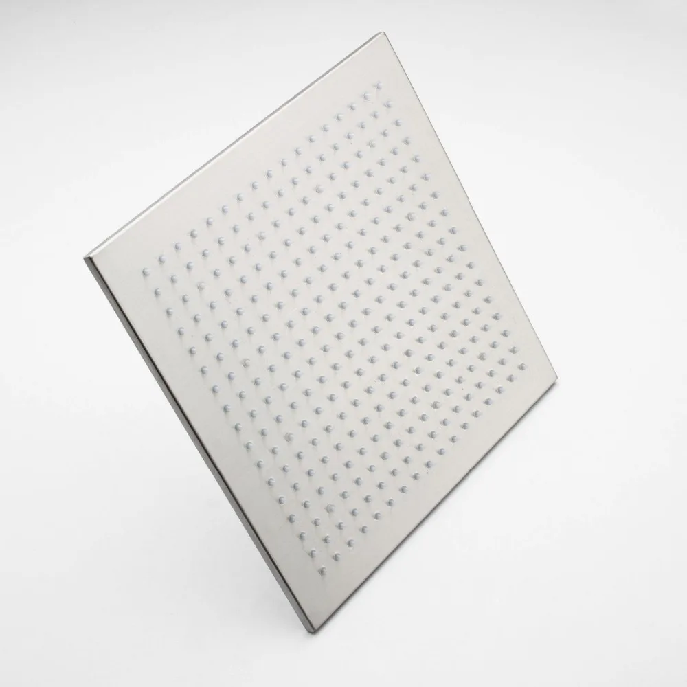 Современный 12 дюймов 30x30 см LED из нержавеющей стали дождь Душевая Головка Матовый
