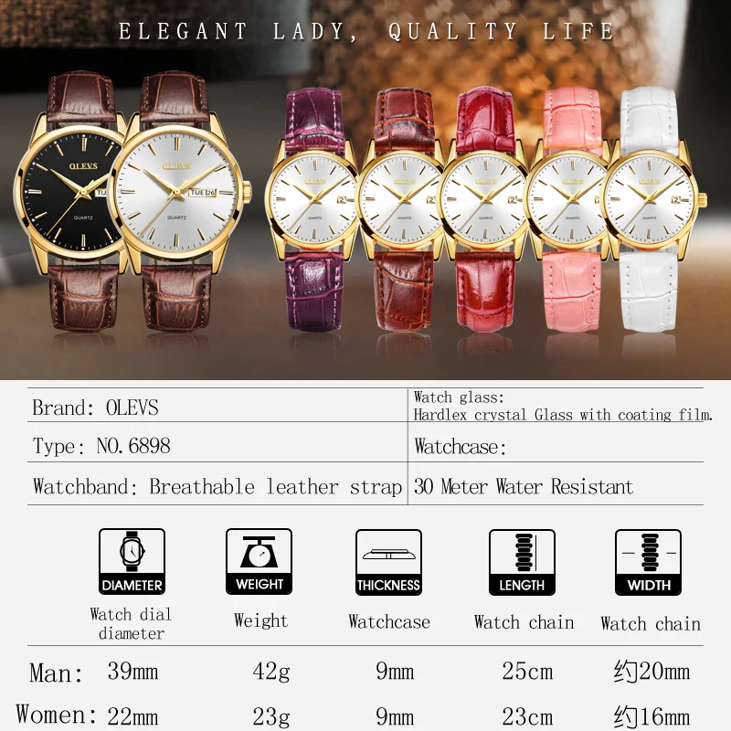 Relojes mujer OLEVS роскошные Брендовые женские часы для медсестры кожаные спортивные