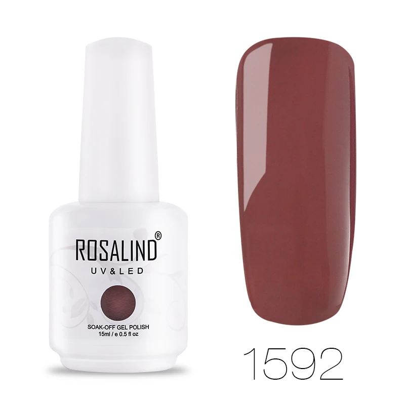 1592 ROSALIND гель 1S 15 мл 60 цветов лак для ногтей Vernis Гель-лак для ногтей полуперманентный впитывающий Гель-лак для ногтей - Цвет: 1592