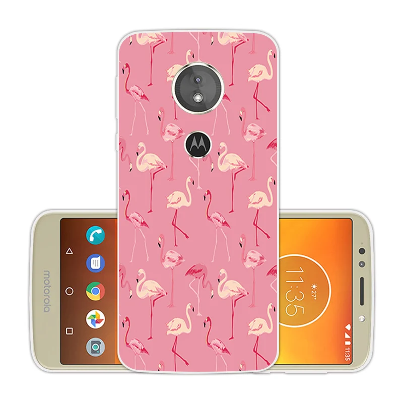 5 7 дюйма для телефона Motorola E5 5th Gen розовая задняя крышка прозрачный мягкий силикон
