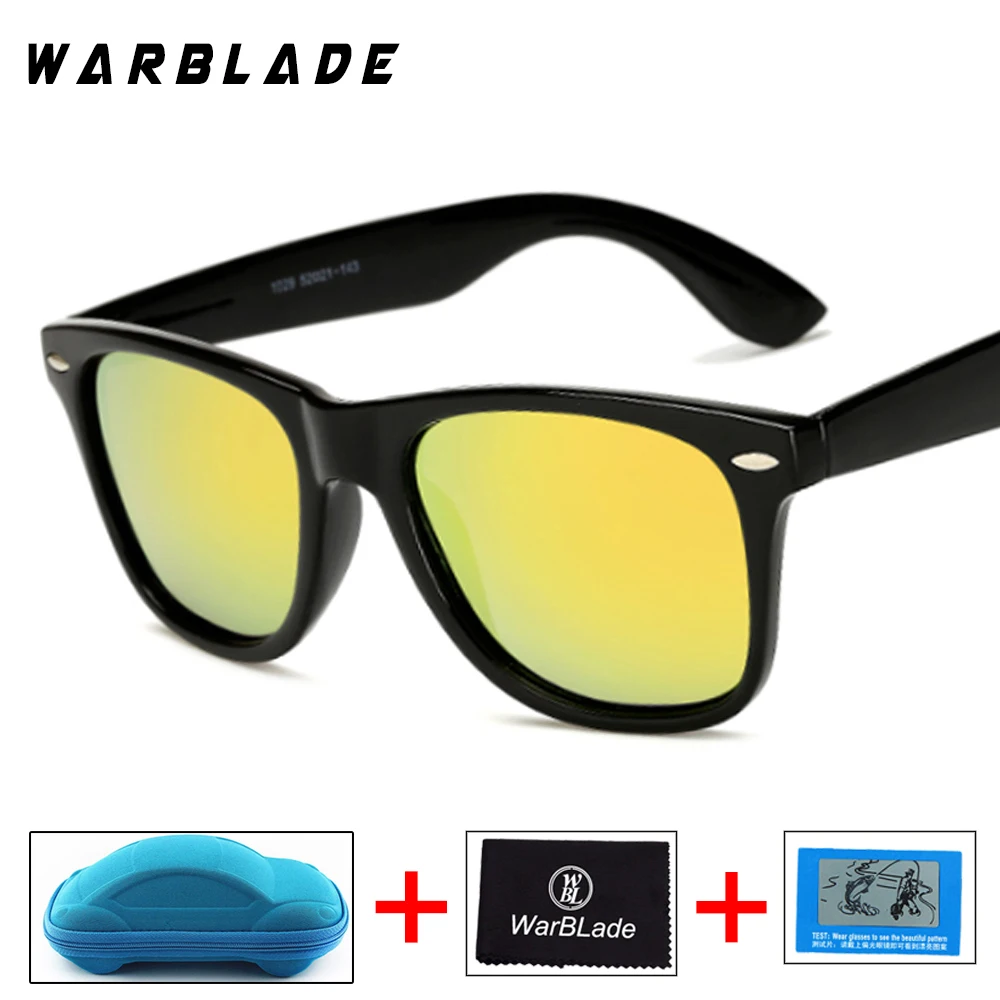 

WarBLade Yellow Night Vision Sunglasses Men Square Mirror Sun Glasse With Brand Logo Luxury Eyewears UV400 Goggles Male with box