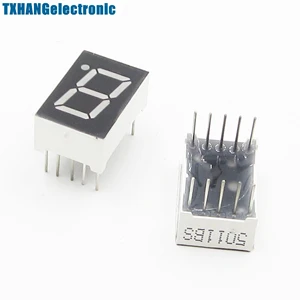 10 шт., 7-сегментный синий светодиодный дисплей 0,56 дюйма, однозначный общий анод