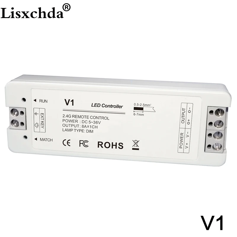 DC5V 36V Беспроводной 2 4 г зоны RF сенсорный светодиодный регулятор света контроллер