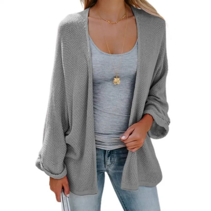 1pc New Style Autumn Women Long Sleeve Loose Knitting Cardigan Sweater Knitted Female Pull Femme 4 Colors |