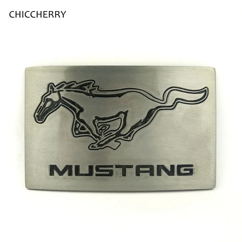 Серебристые мужские ремни MUSTANG Horse большие квадратные металлические пряжки для