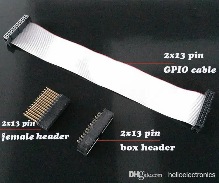 Фото Ленточный кабель GPIO для Raspberry Pi набор с штабелируемым коннектором 2x13 и коробкой Ленточный кабель GPIO для Raspberry Pi набор с штабелируемым коннектором 2x13 и коробкой