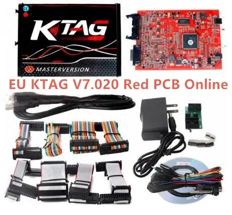 Онлайн Версия Ktag V7.020 EU K tag V2.25 прошивка 7 020 ECU программист красный PCB нет жетонов