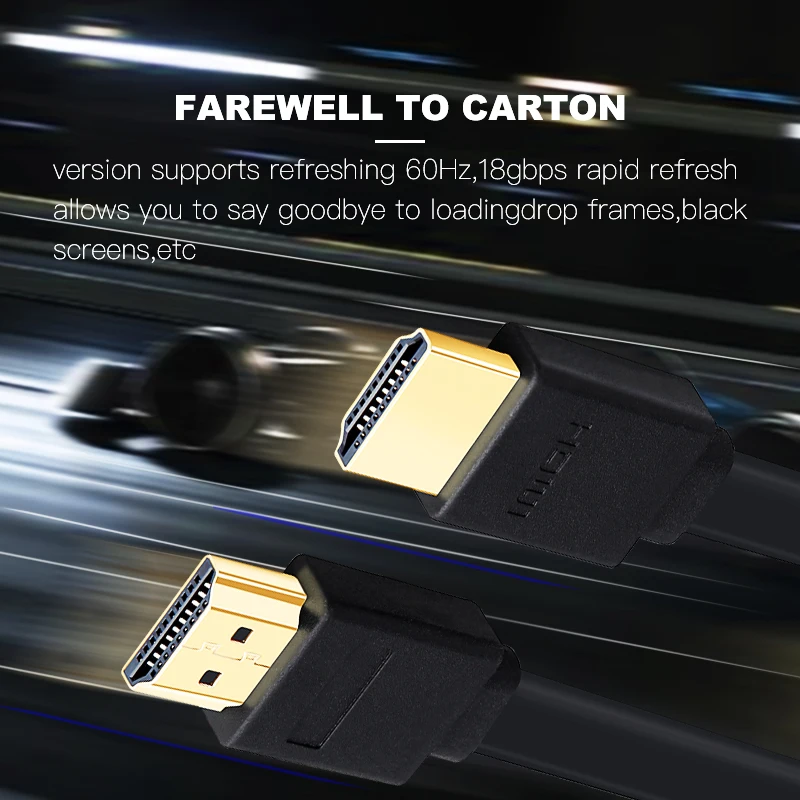 Высокоскоростной кабель HDMI плоский позолоченный кабель с черным, красным и белым кабелем hdmi 0,3 м 1 м 1,5 м 2 м 3 м 5 м 7,5 м 10 м 15 м
