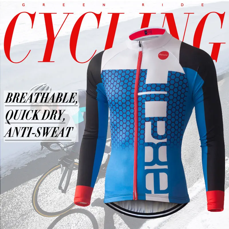 Мужские профессиональные вело-Джерси PHTXOLUE с длинным рукавом весенне-осенняя