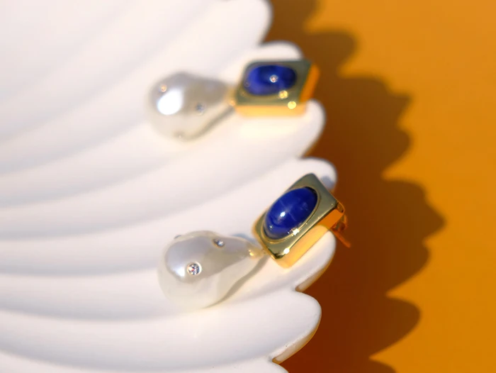 ETHQFF новейшие модные трендовые ювелирные изделия женские серьги с барочным