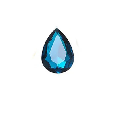 Blue Zircon Остроконечные стеклянные стразы каплевидные 10x14 мм 13x18 мм все цвета 50 шт. вечерние украшения на платье склеивающие Стразы для дизайна ногтей - Цвет: Blue Zircon