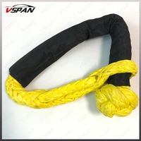 new high quality soft shackles synthetic winch rope tow shackle for jeep wrangler jk offroad 4x4 accessories breaking strength