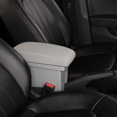 Styke Gray Центральной консоли ящик для хранения для peugeot 2008 двойной ярусный подлокотник коробка зарядка через usb держатель стакана, пепельница стайлинга автомобилей украшения доступа - Название цвета: Styke Gray