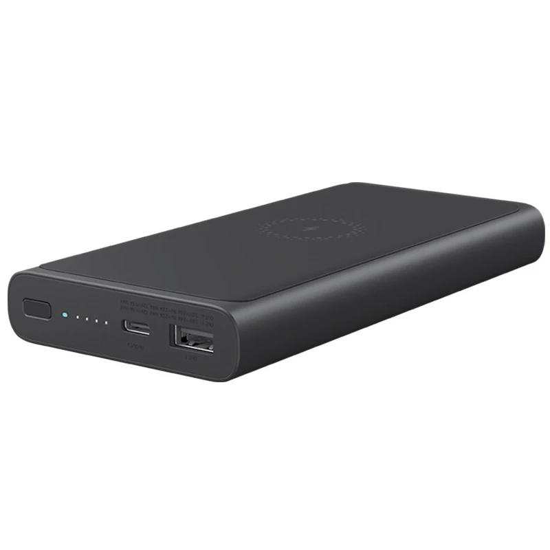 Беспроводной внешний аккумулятор Xiaomi 10000 мАч PLM11ZM USB Type C Mi Powerbank Qi Быстрое