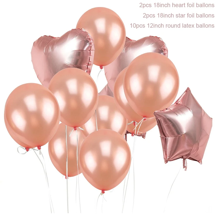 Balloons Set 1 Йориу розовое золото воздушный шар "Конфетти" латексные шарики украшения для дня рождения Детские свадебные шары набор для душа для мальчиков и девочек - Цвет: Balloons Set 1