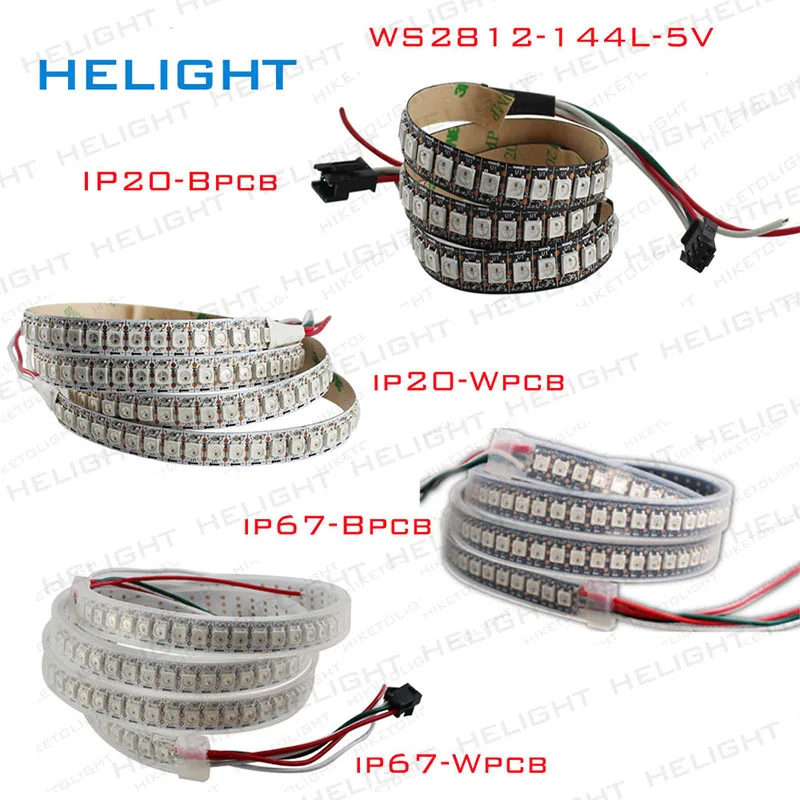 DC5V WS2812B 30/60/144 светодиодный/m пикселей/светодиодный s/m IC WS2812 светодиодный смарт