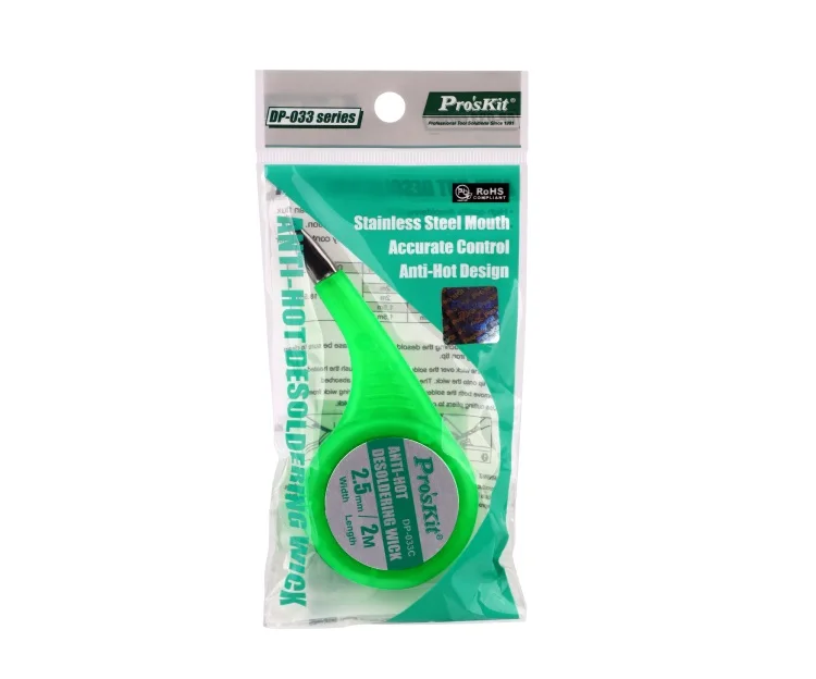 Новый анти-горячий фитиль для удаления припоя Pro'sKit лучшая оплетка BGA медный