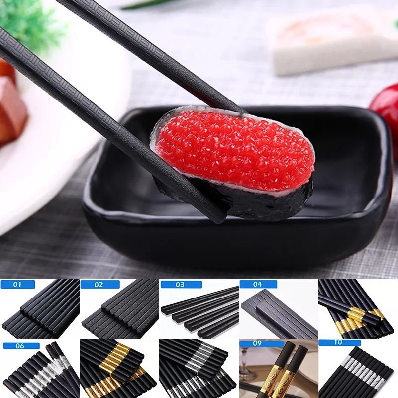 Нескользящие китайские палочки для еды прочные высококачественные портативные