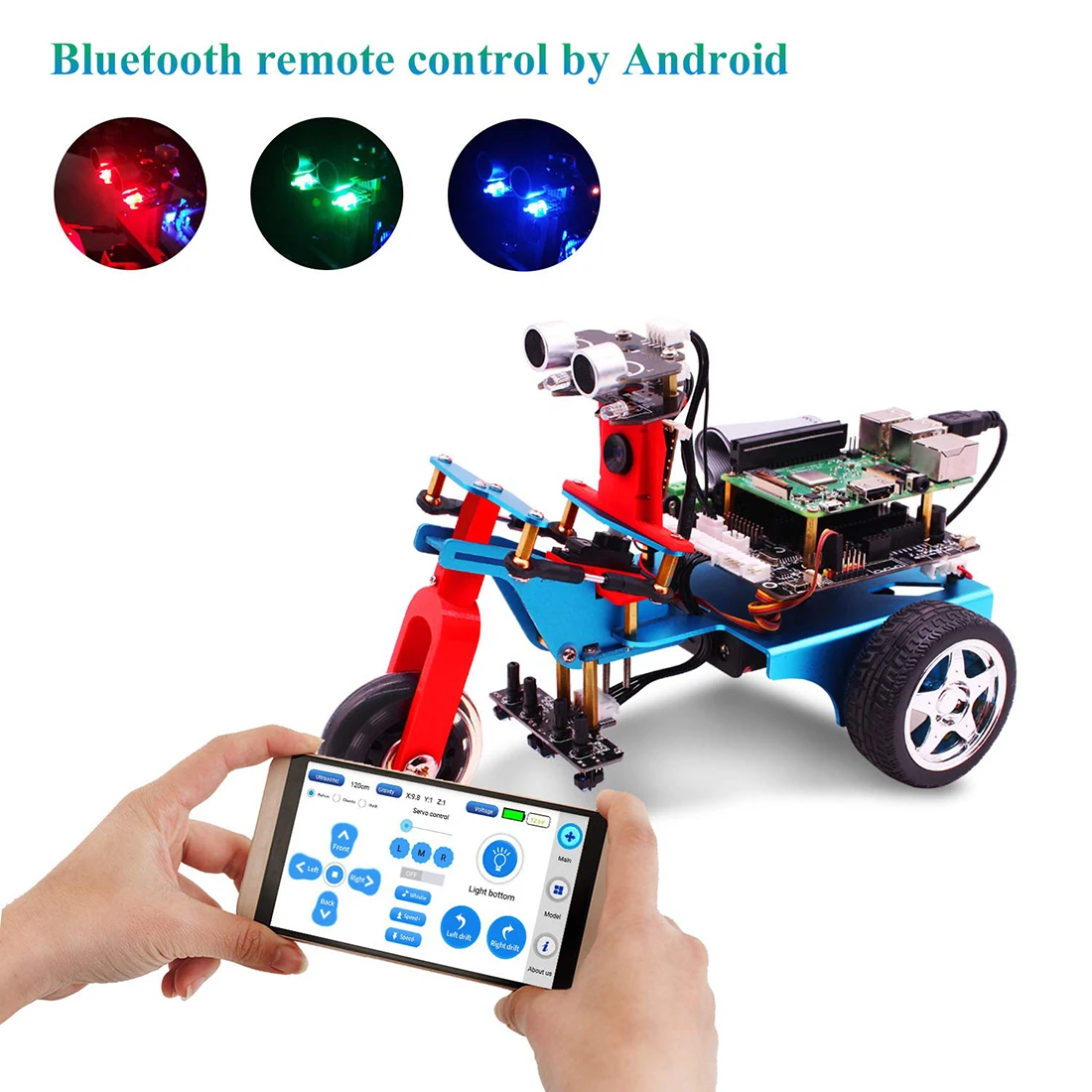 Raspberry Pi TrikeBot DIY программируемый робот автомобильный комплект с hd-камерой видео детальный Электронный учебник(в том числе: Raspberry Pi