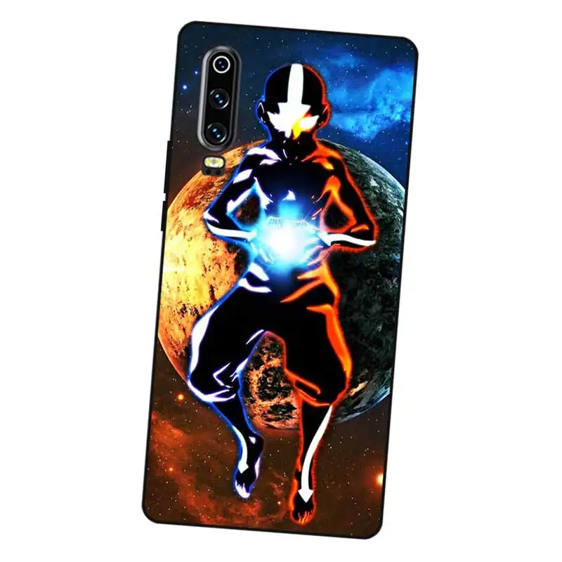 N256 Аватар Aang Черный силиконовый чехол для huawei P8 P9 P10 P20 P30 Lite Pro P Smart Plus 2017 2019 |