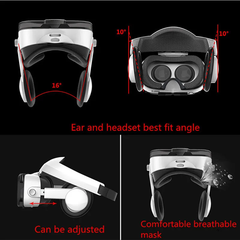 FiiT VR 3F мобильный 3D фильм очки шлем виртуальной реальности со стереогарнитурой +