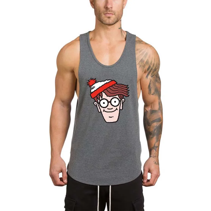 Где Уолдо футболка майка для спортзала мужчин's вязаные жилеты женщин