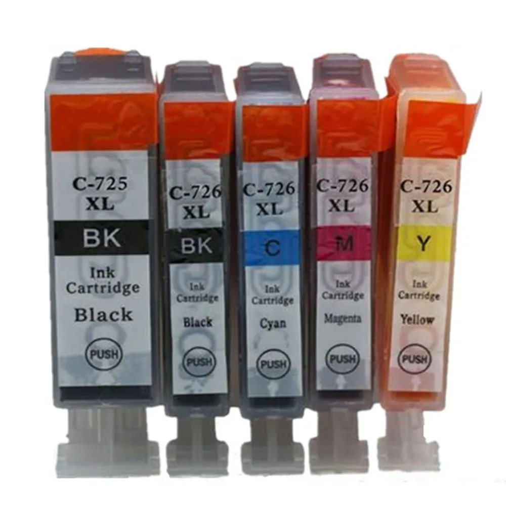 Сменные чернильные картриджи Pixma MG5270 MG5370 MX886 MX897 PGI 725 725XL PGI725 PGI725XL с чернильным