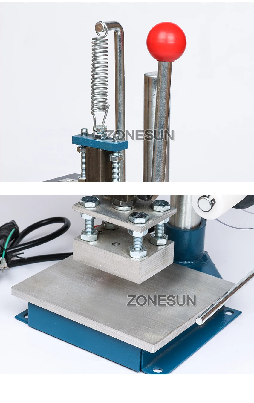 ZONESUN 5x7 8x10 10x13 220V Maunal машина для штамповки горячей фольги бумаги дерева кожи логотипа машина для тиснения тепла пресс машина