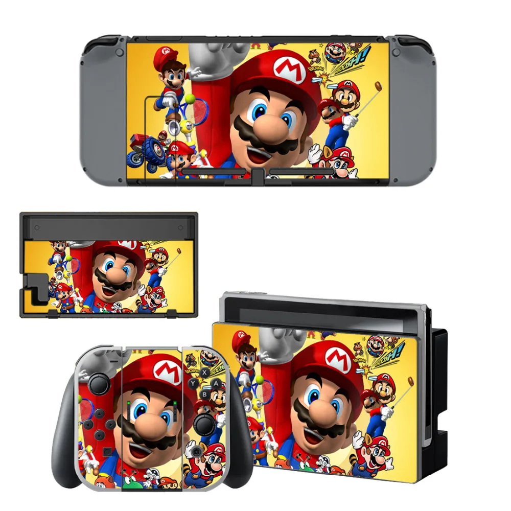 Для Super Mario наклейка на кожу для nintendo переключатель консоль и контроллер для NS Защитная пленка для кожи виниловая наклейка