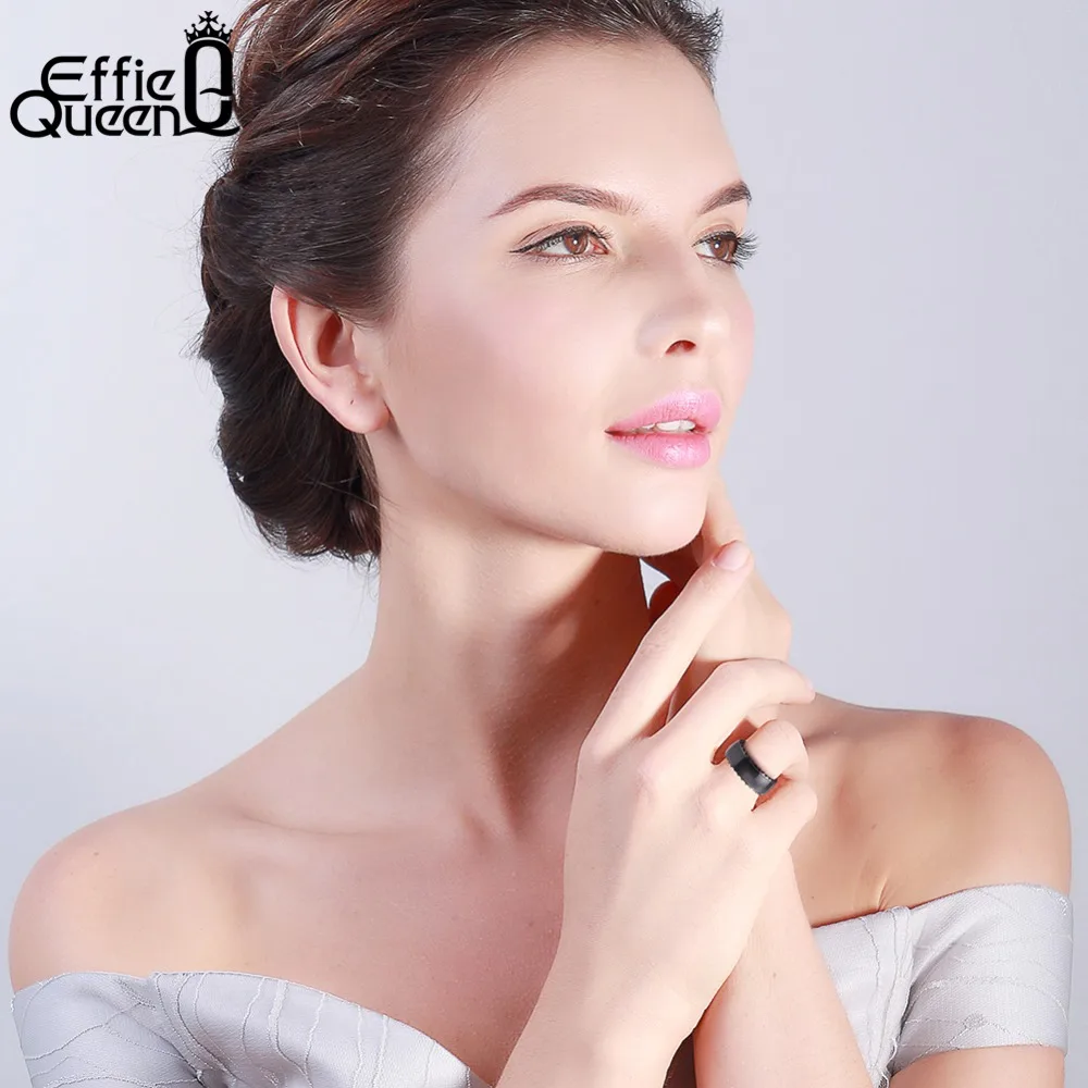 Уникальный дизайн кольцо из нержавеющей стали Effie Queen для женщин и мужчин унисекс